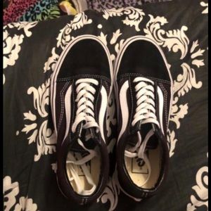 Black and white vans